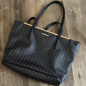Black Patterned Tote Bag